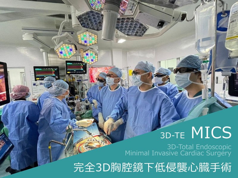 完全3D胸腔鏡下低侵襲心臓手術（3D-TE MICS）