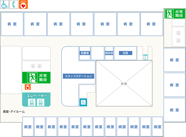 宇都宮記念病院5階フロア案内